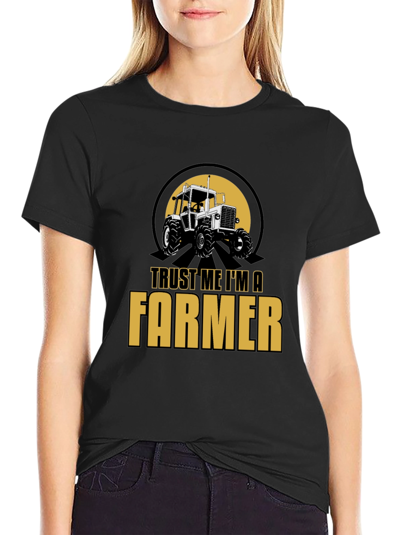 Trust Me Im A Farmer T-Shirt - Black