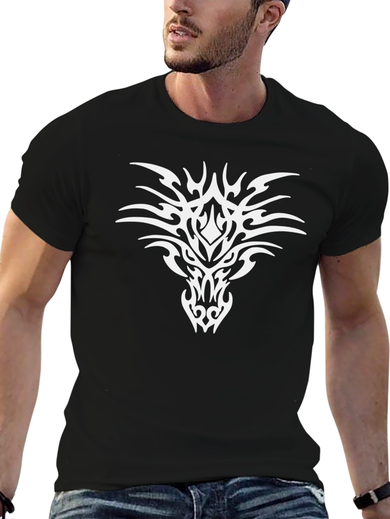 Tribal Graphic Black T-Shirt
