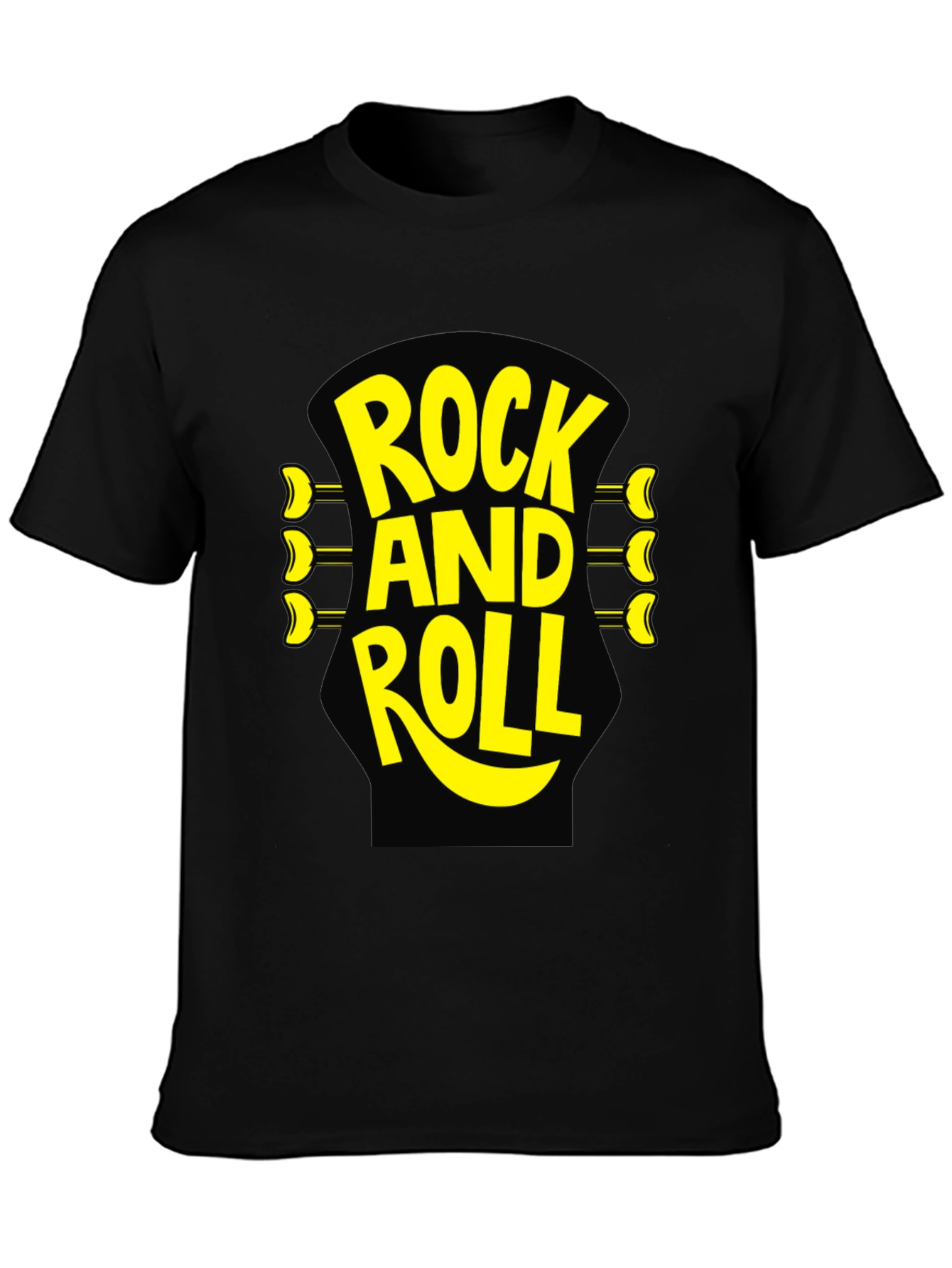 Rock and Roll Graphic T-Shirt - Black