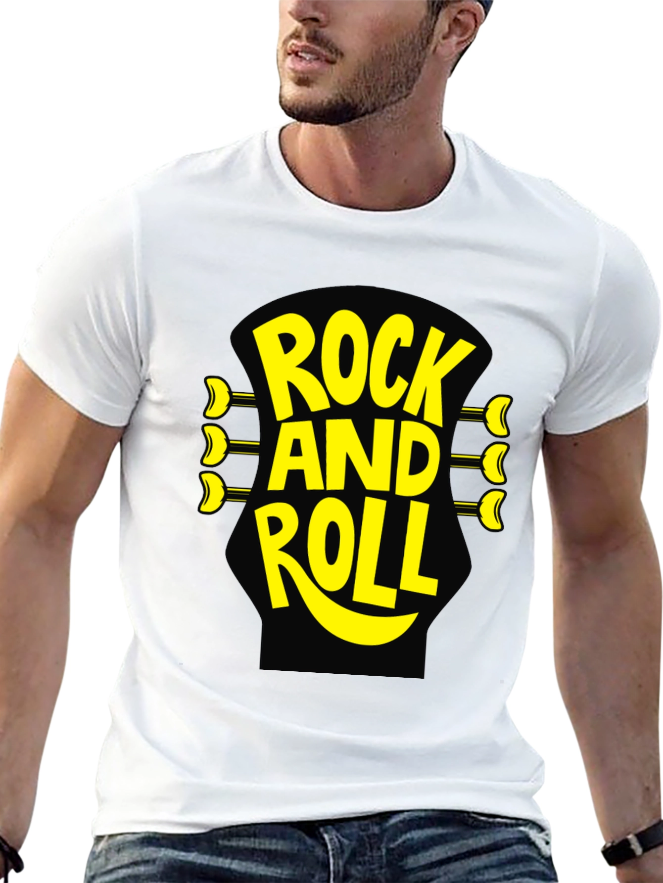 Rock and Roll Graphic T-Shirt - Black