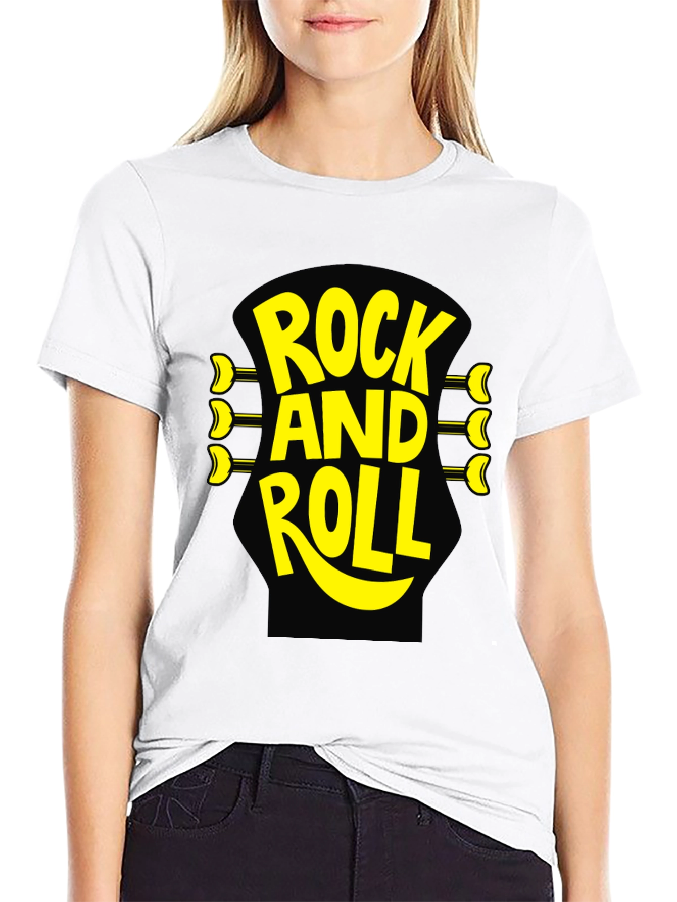 Rock and Roll Graphic T-Shirt - Black