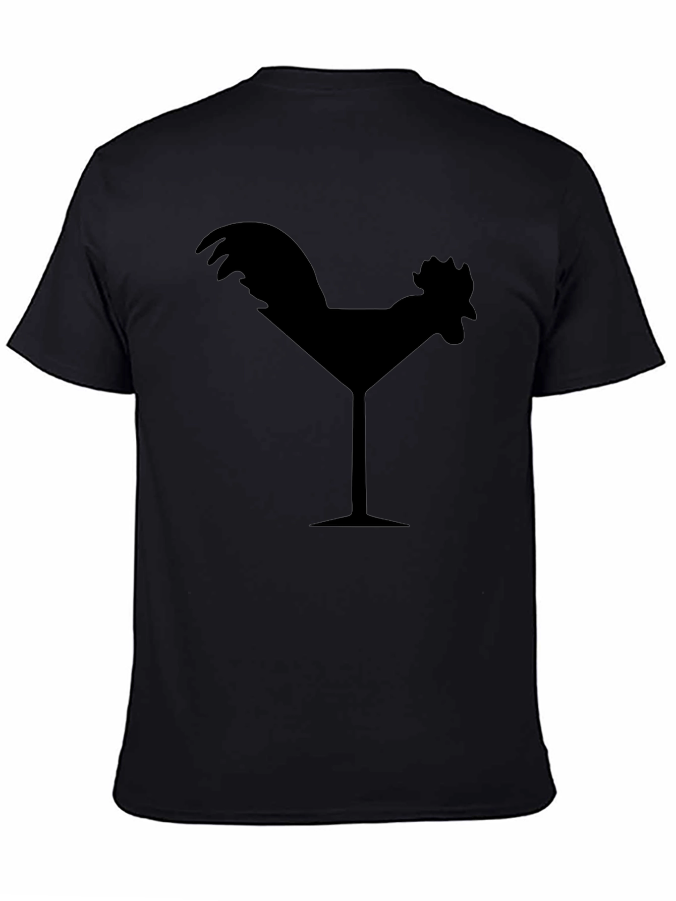 Cocktail Chicken Graphic Tee - Black T-Shirt