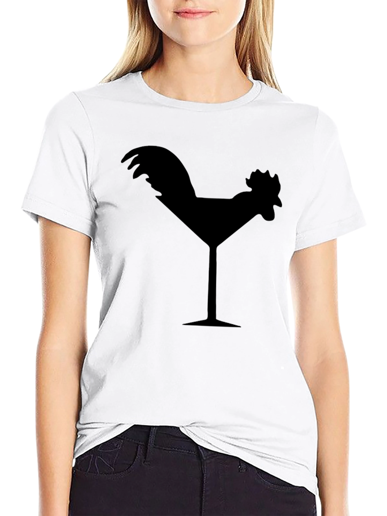 Cocktail Chicken Graphic Tee - Black T-Shirt