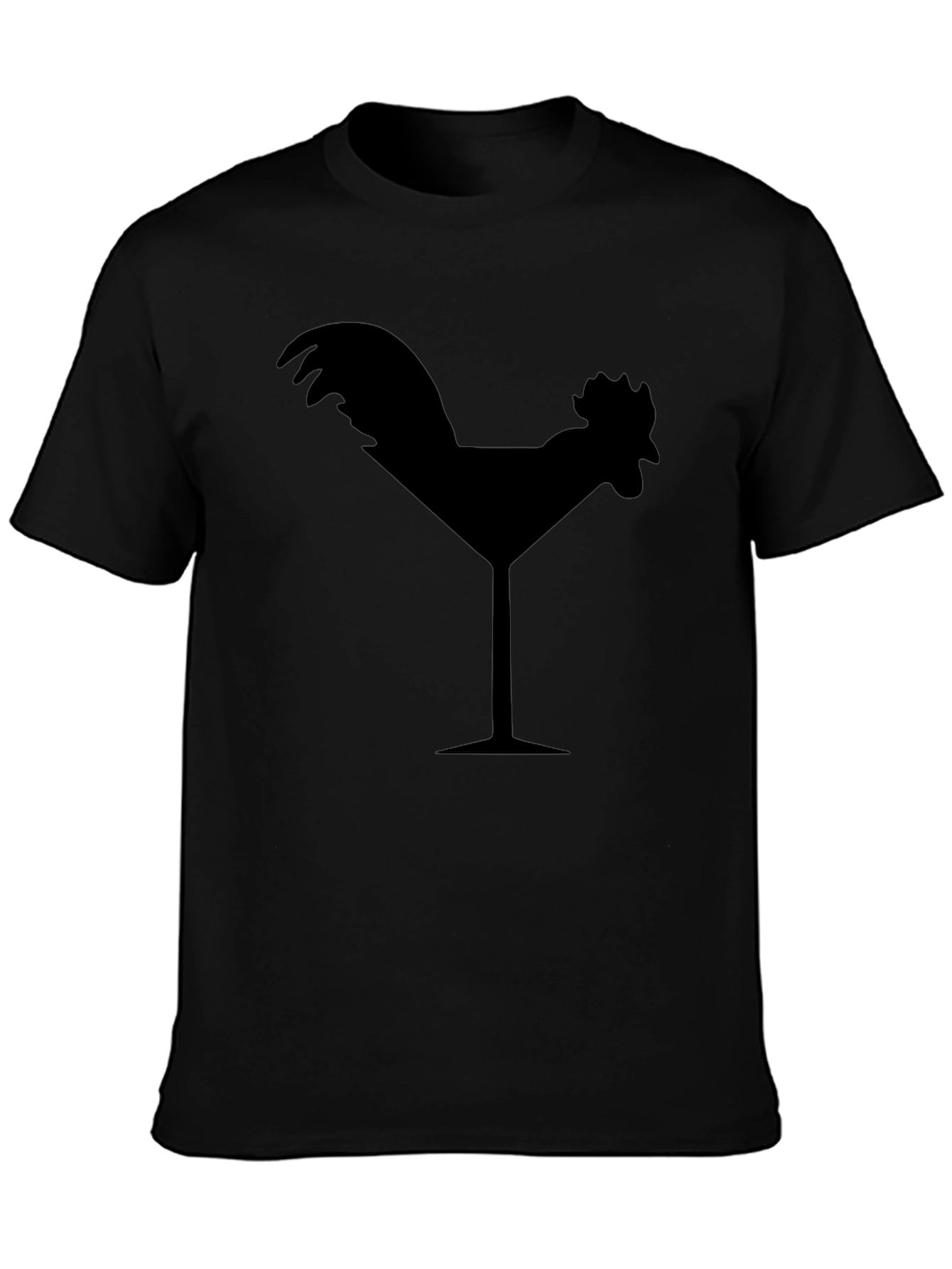 Cocktail Chicken Graphic Tee - Black T-Shirt