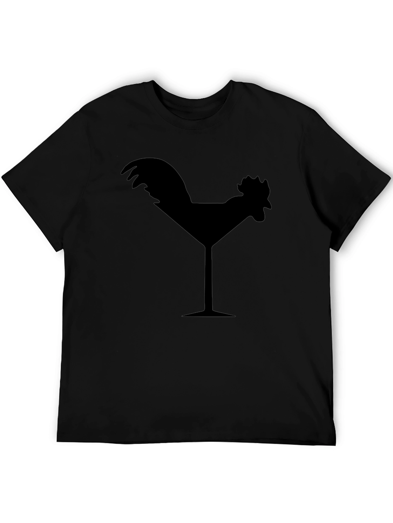 Cocktail Chicken Graphic Tee - Black T-Shirt