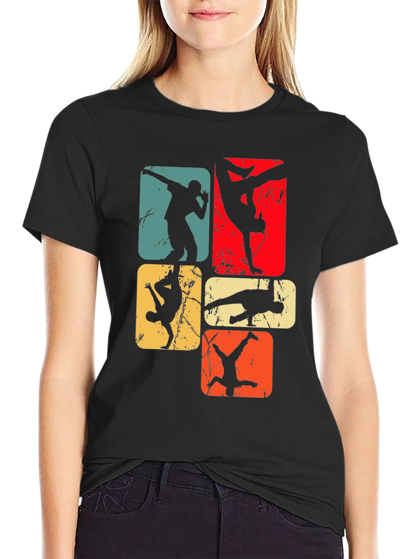 Retro Breakdance Graphic Tee - Cool Street Style T-Shirt