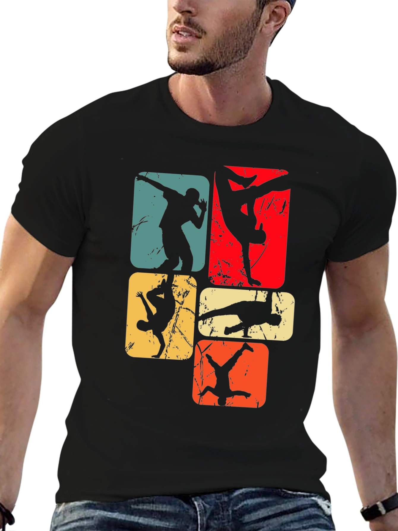 Retro Breakdance Graphic Tee - Cool Street Style T-Shirt