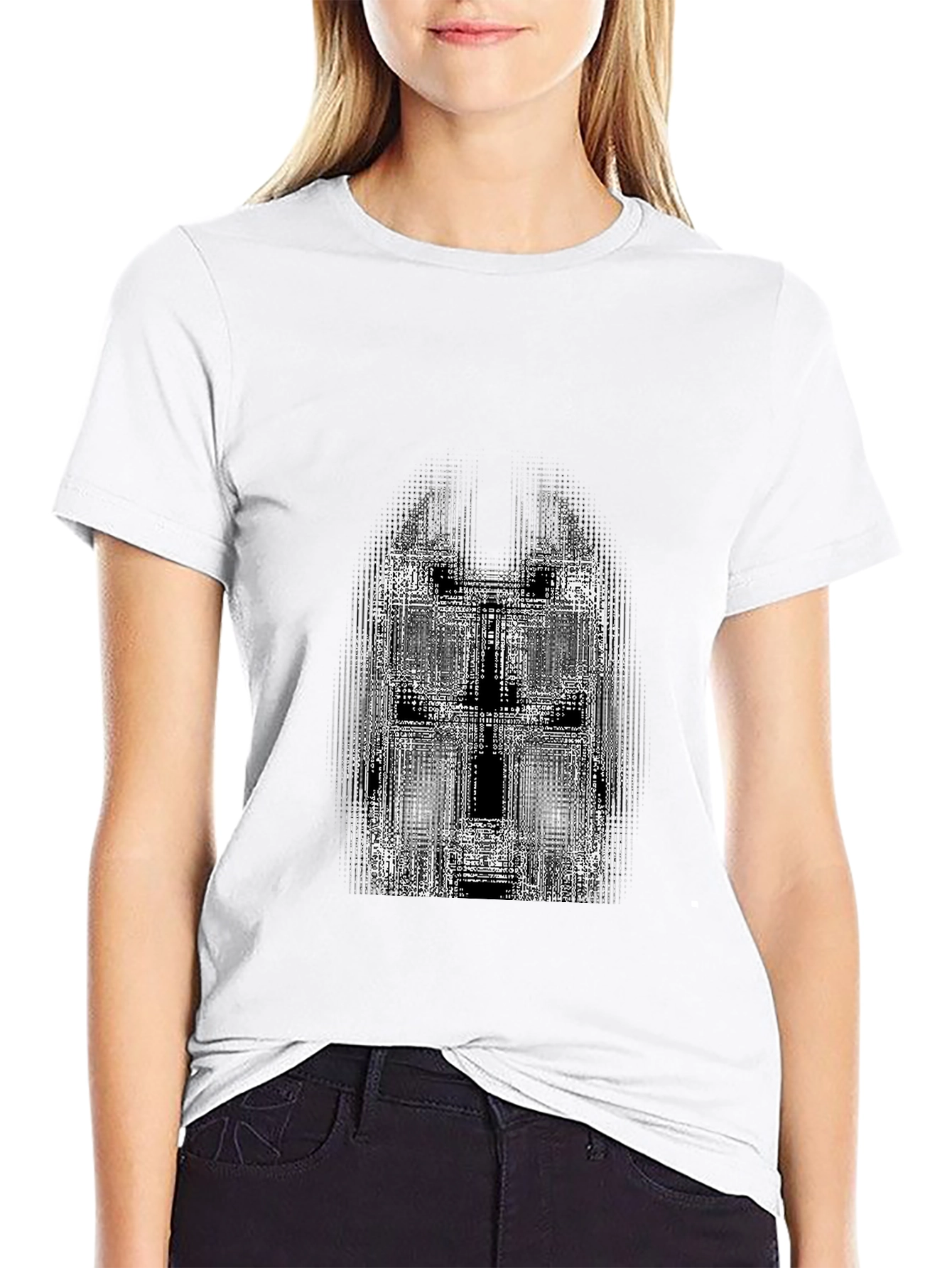 Abstract Graphic Print Black T-Shirt for Men