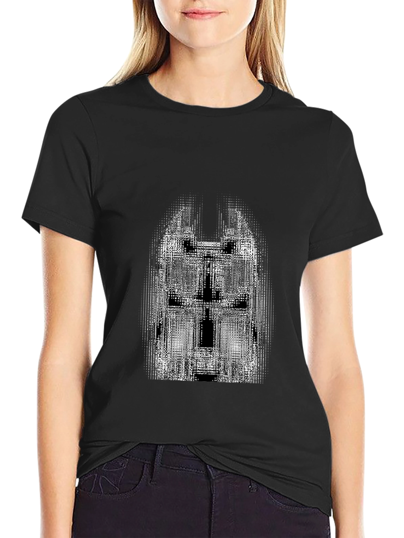 Abstract Graphic Print Black T-Shirt for Men