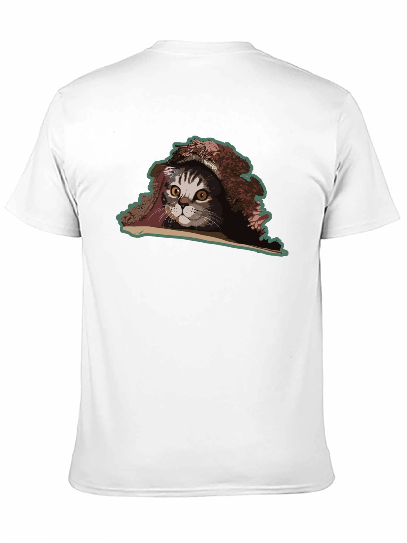 Cat Under Blanket Graphic Tee - Unisex Black T-Shirt