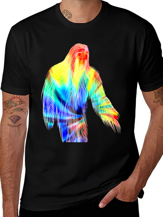 Colorful Bigfoot Graphic T-Shirt