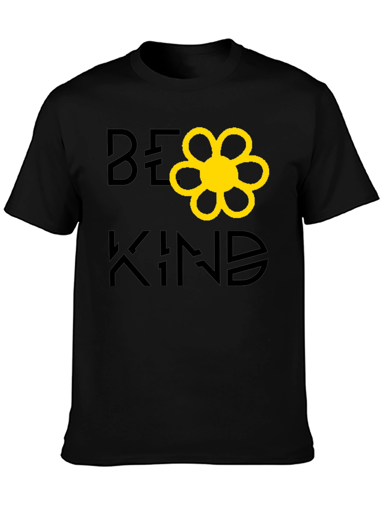 Be Kind Graphic Tee - Black Cotton Casual T-Shirt