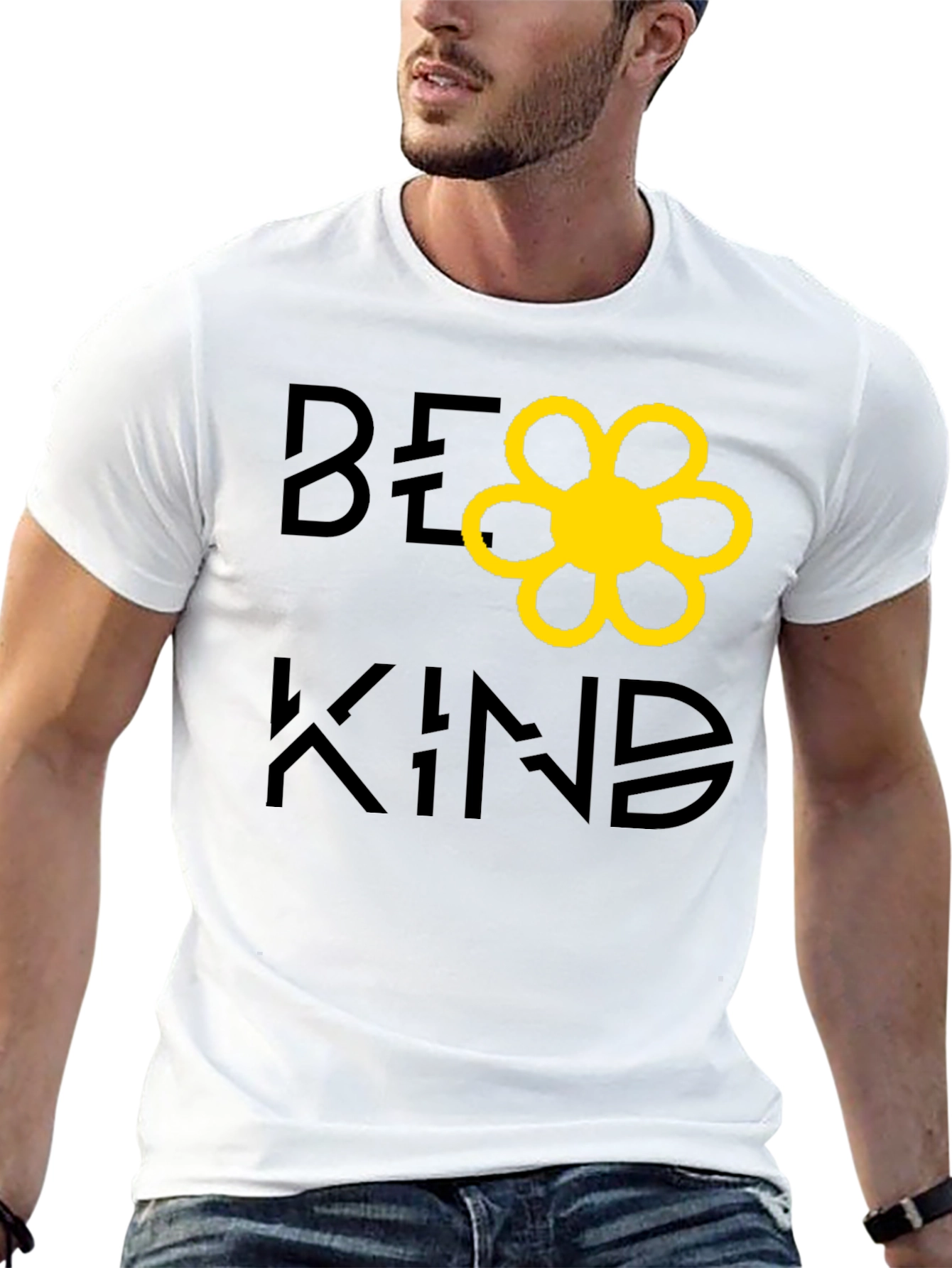 Be Kind Graphic Tee - Black Cotton Casual T-Shirt
