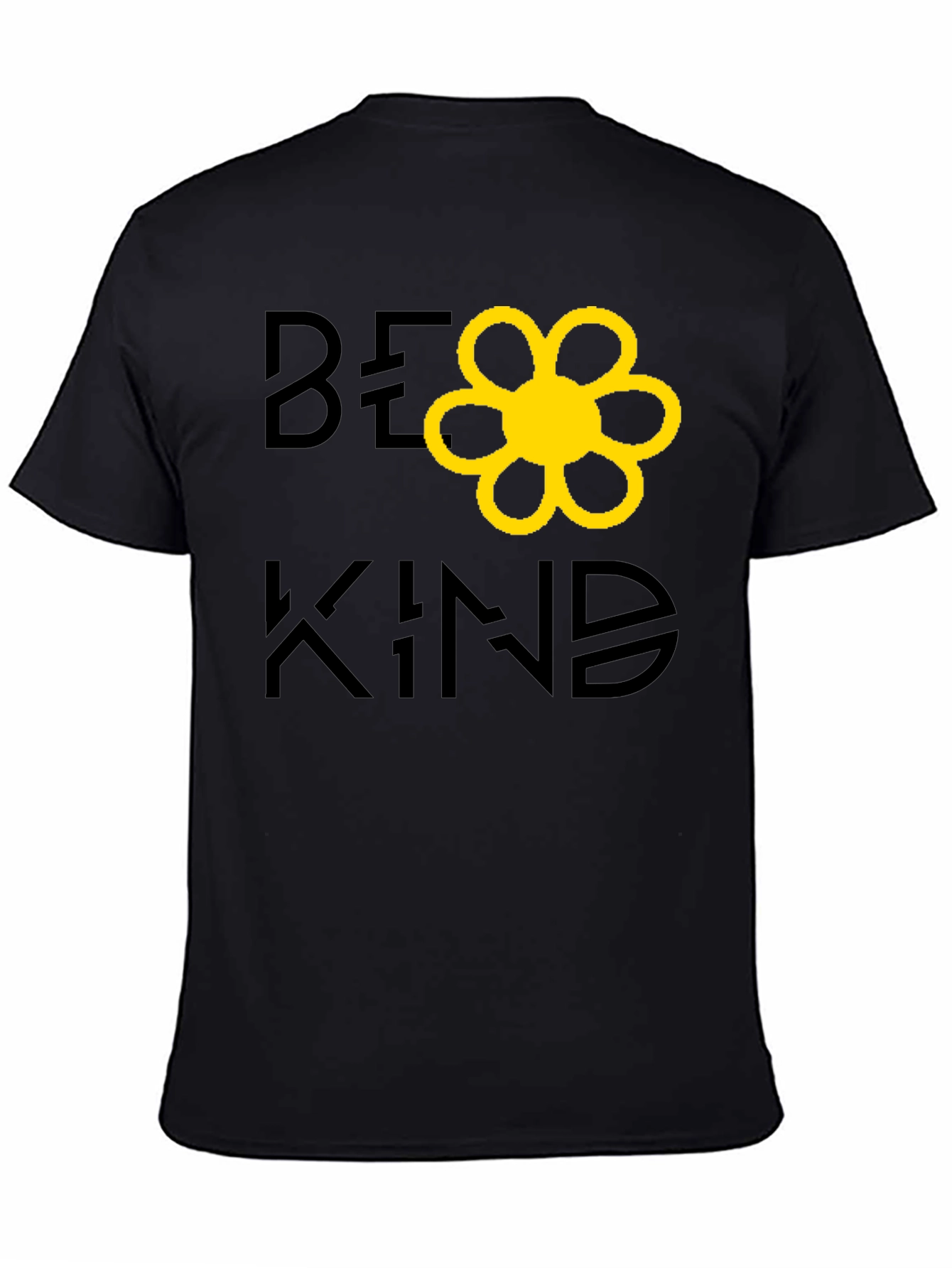 Be Kind Graphic Tee - Black Cotton Casual T-Shirt