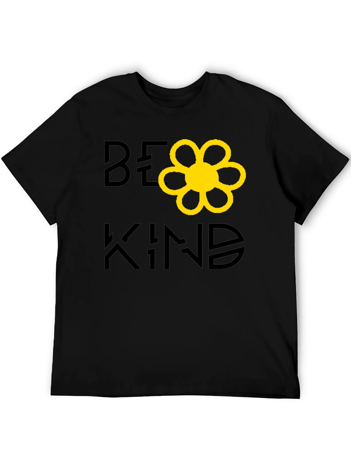 Be Kind Graphic Tee - Black Cotton Casual T-Shirt