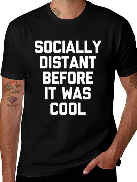 Socially Distant T-Shirt - Black Cotton Tee