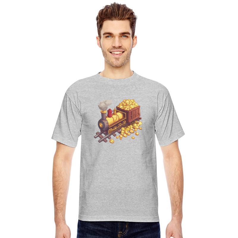 Cartoon Gold Train Premium