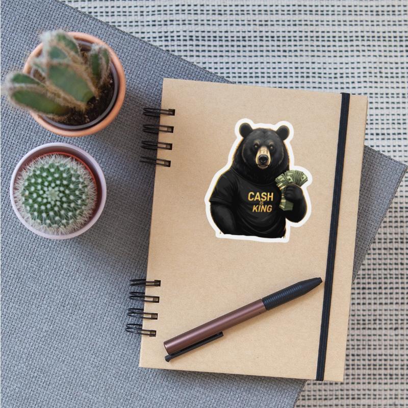 Cash Is King - Bear Stacking Money
