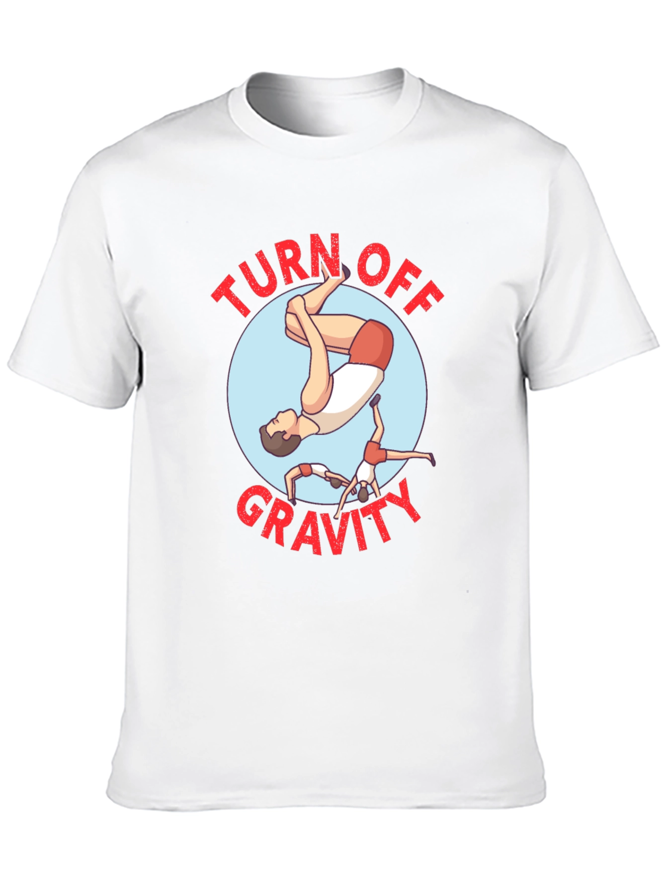 Turn Off Gravity Black Graphic T-Shirt