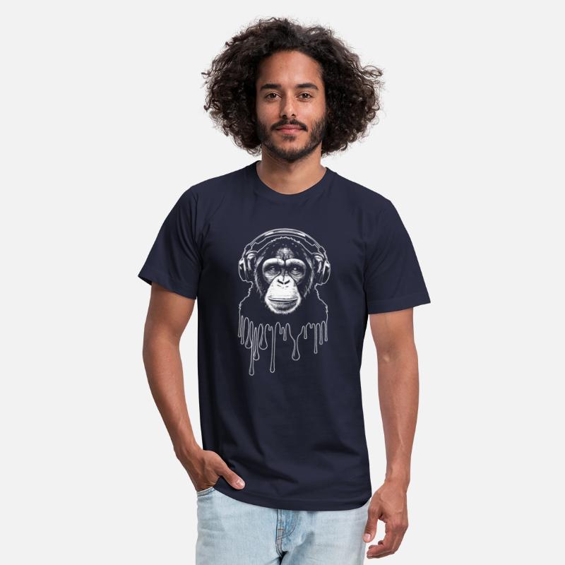 Chimpanzee with Headphones Monkey Music DJ