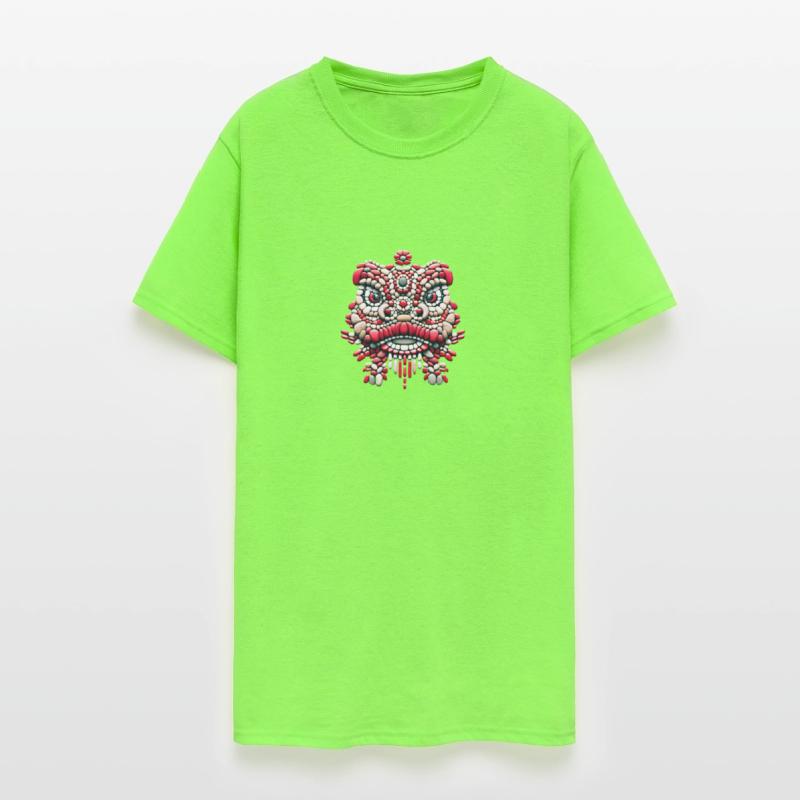 Chinese New Year - Pink Peony Lion Dance Mask