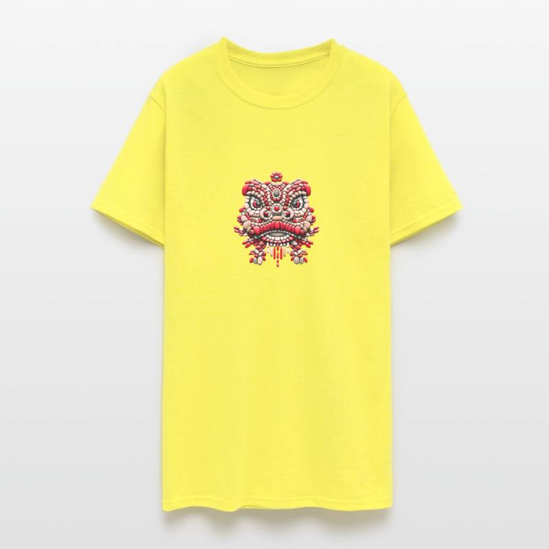 Chinese New Year - Pink Peony Lion Dance Mask