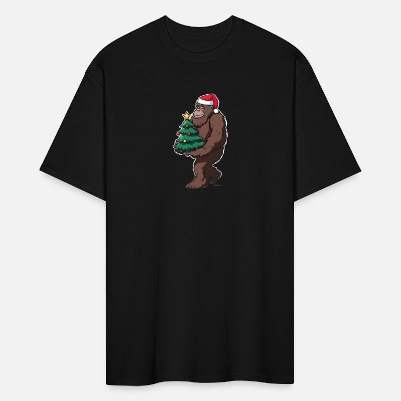 Christmas Bigfoot tree thief