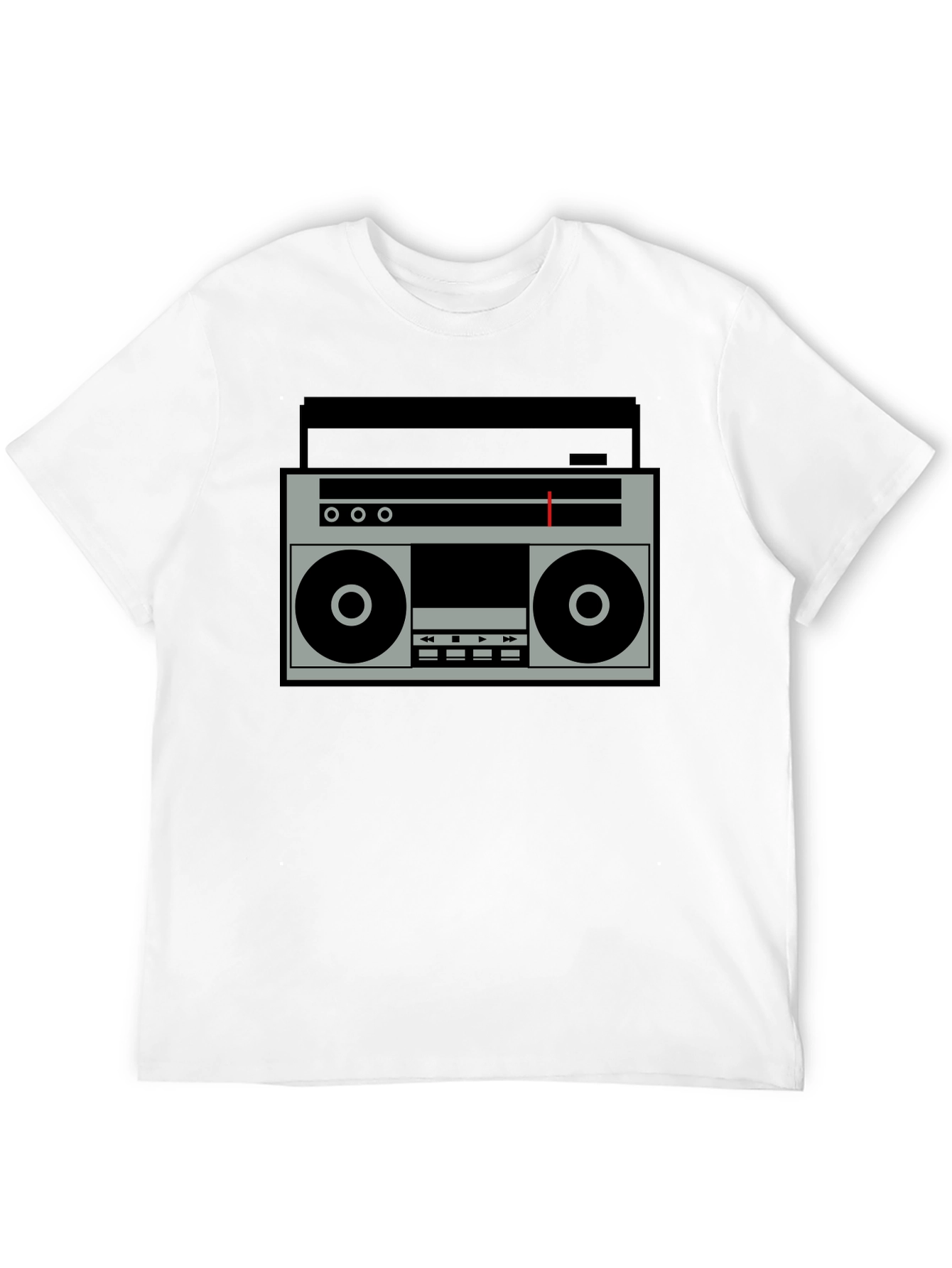 Retro Boombox Graphic Tee - Classic Style