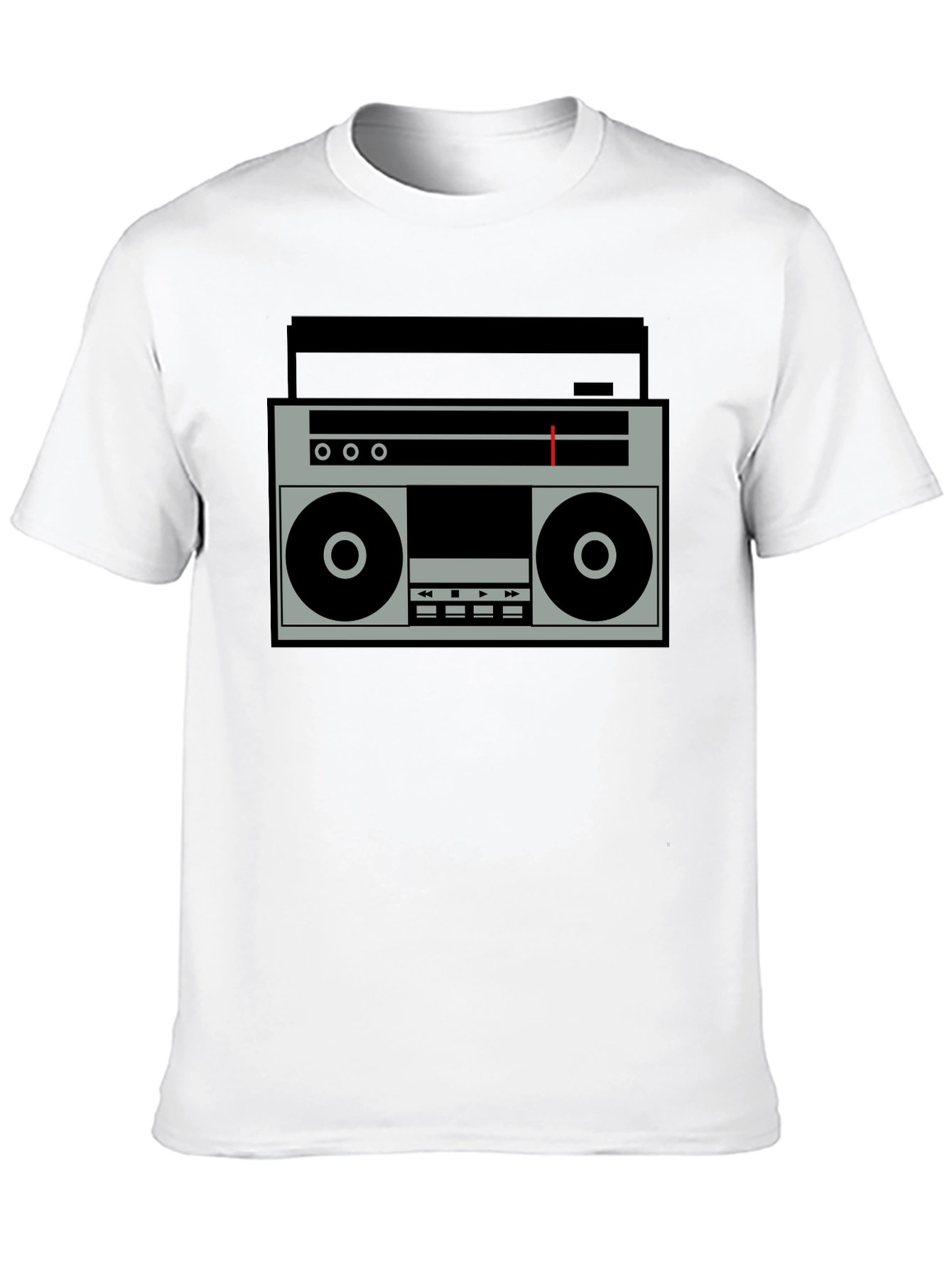 Retro Boombox Graphic Tee - Classic Style