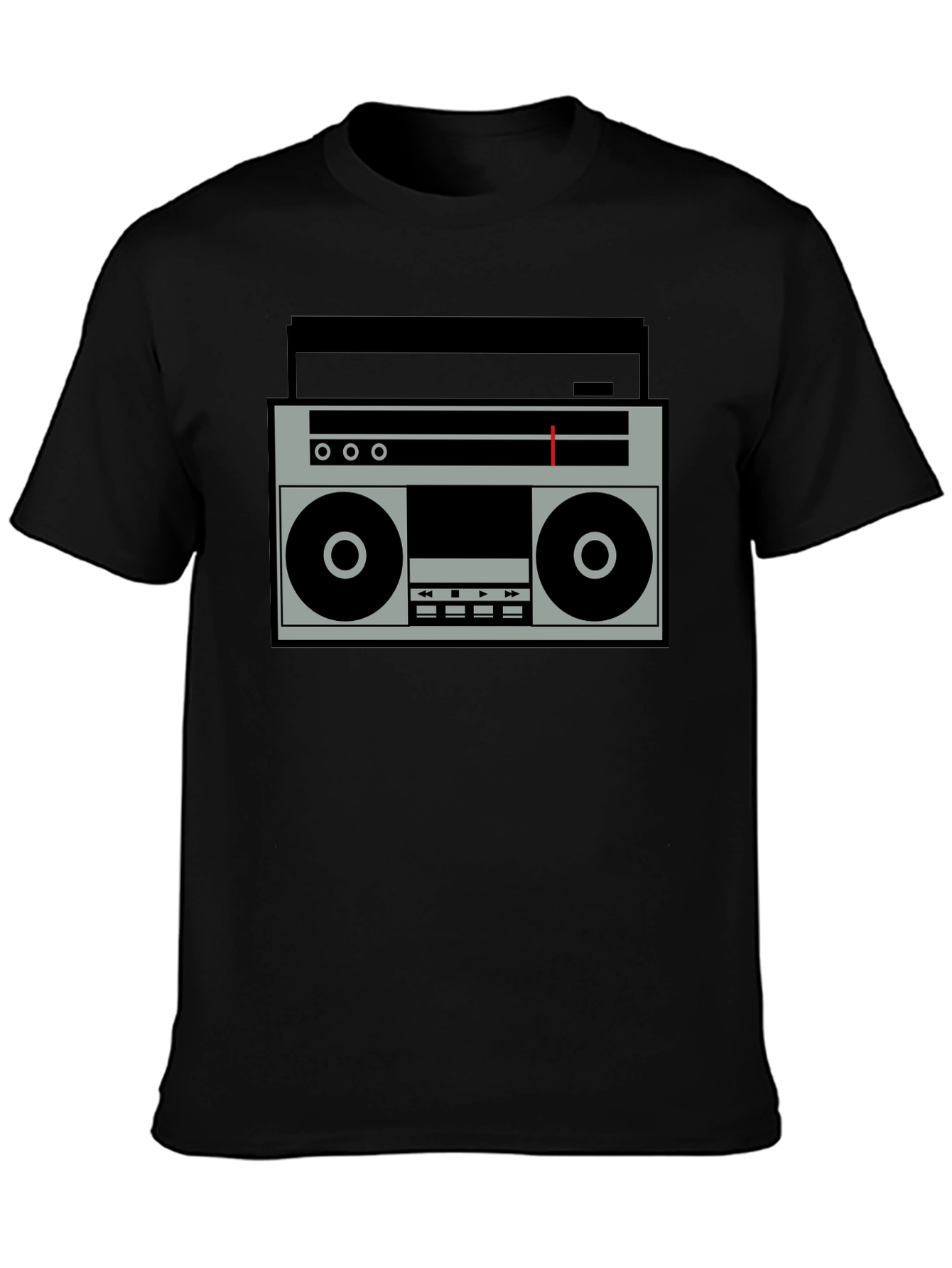 Retro Boombox Graphic Tee - Classic Style