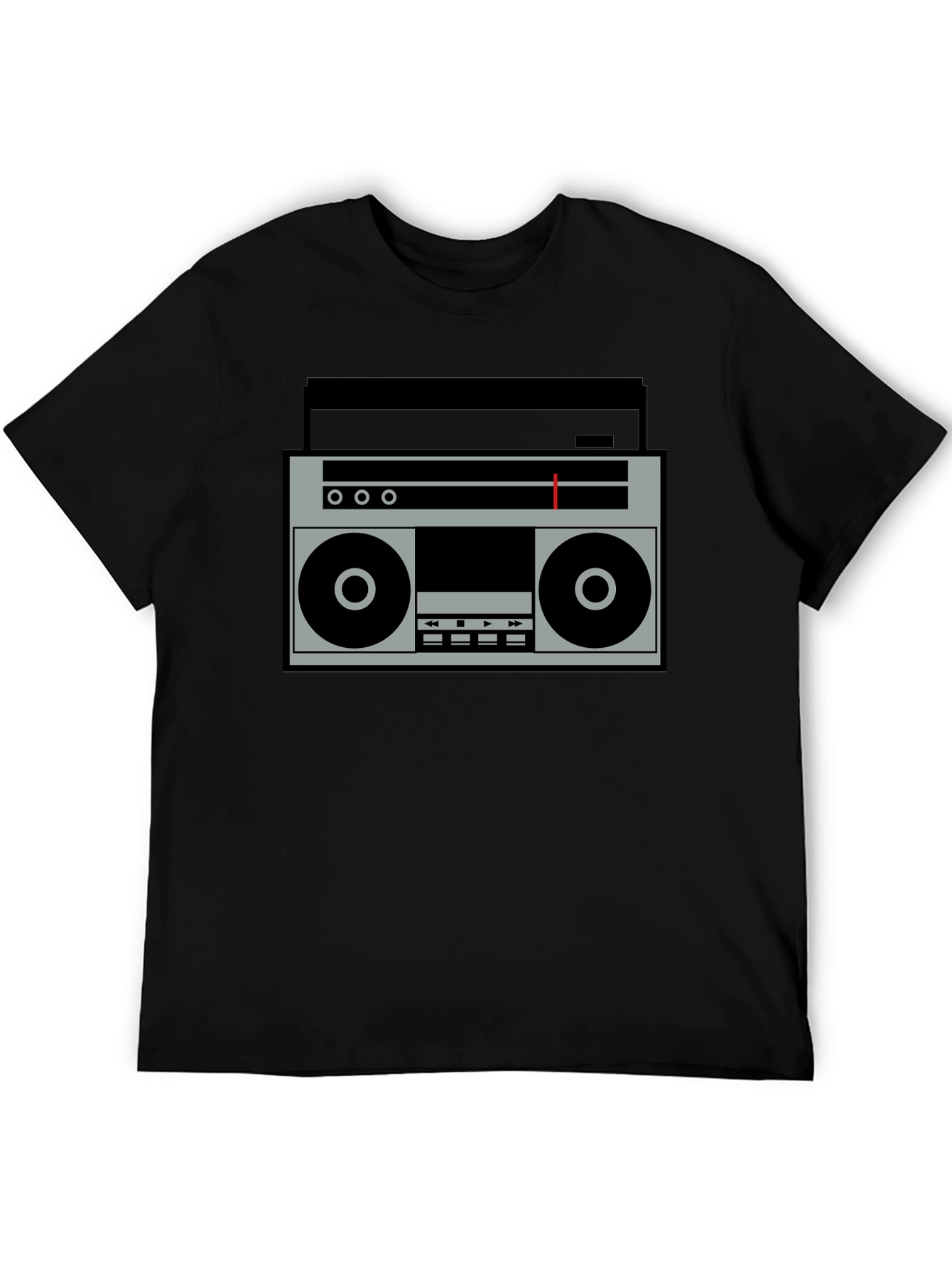 Retro Boombox Graphic Tee - Classic Style
