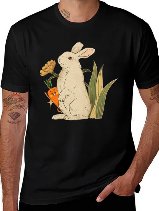 Bunny & Carrot Graphic T-Shirt - Cute & Comfy