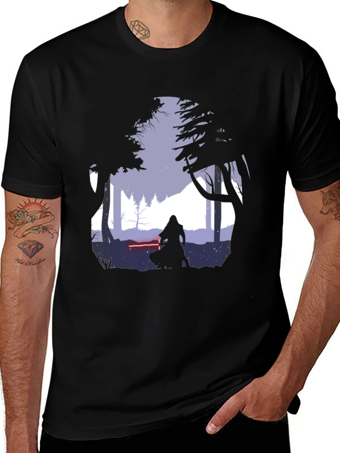 Silhouette Warrior Graphic T-Shirt
