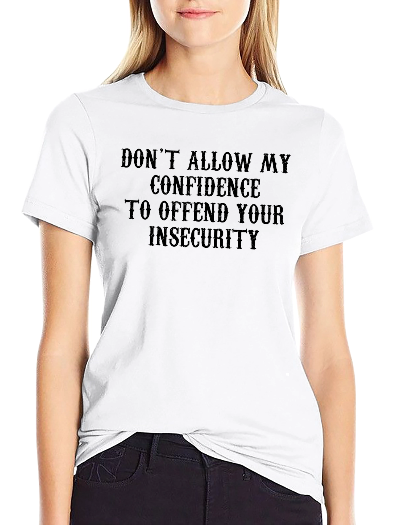 Confidence Quote Black T-Shirt