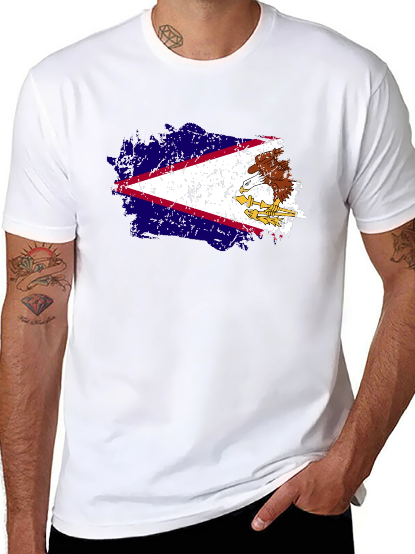 American Samoa Flag Graphic T-Shirt