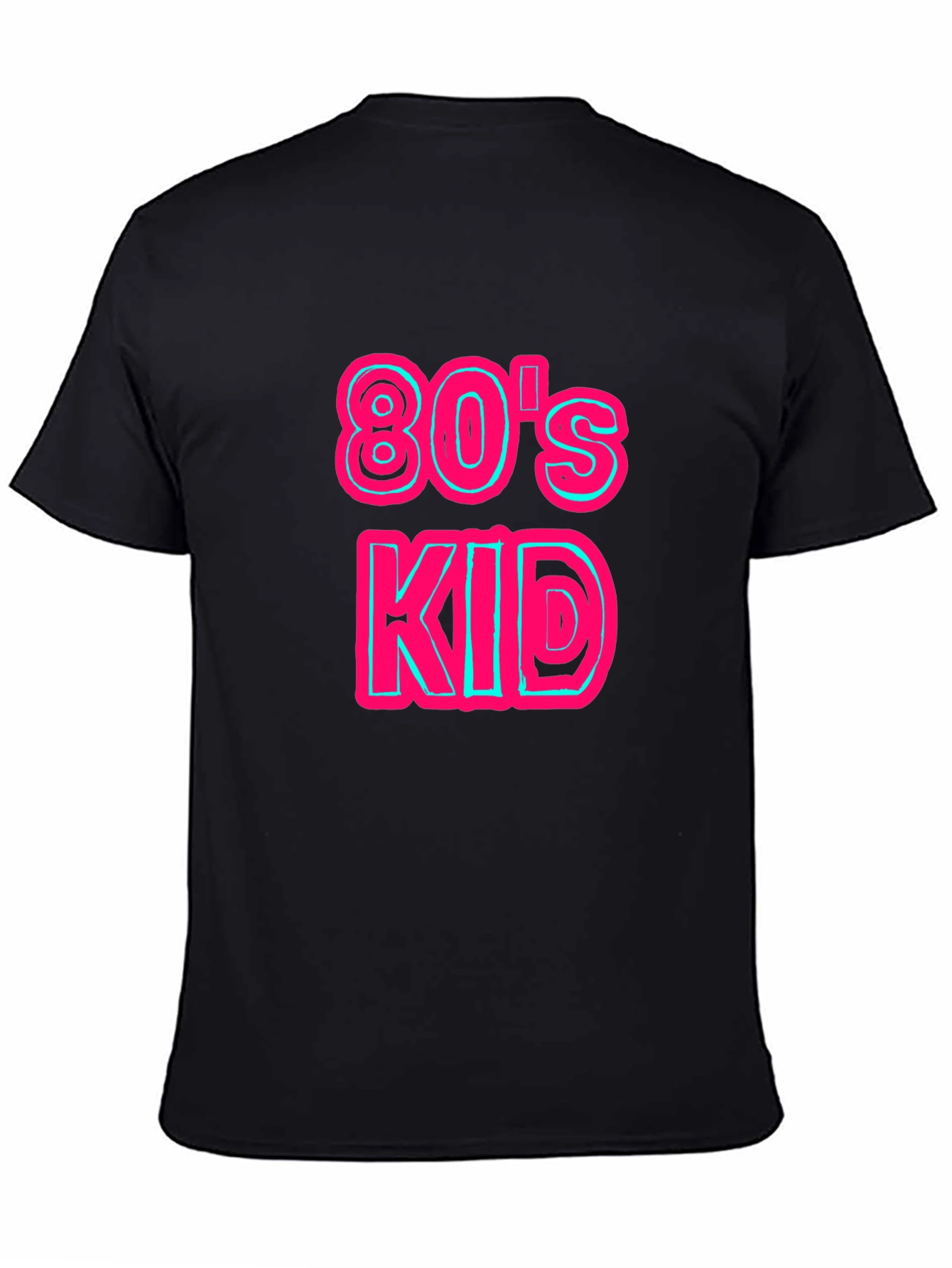 Retro 80s Kid Graphic Tee - Black
