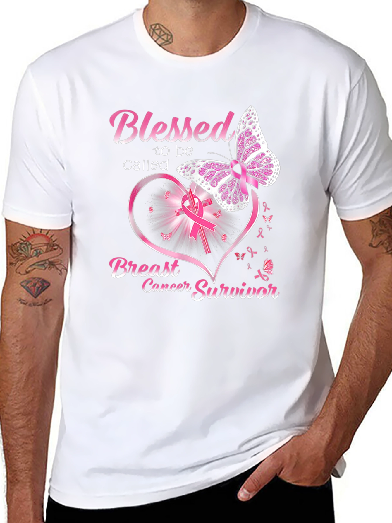 Breast Cancer Survivor Butterfly T-Shirt