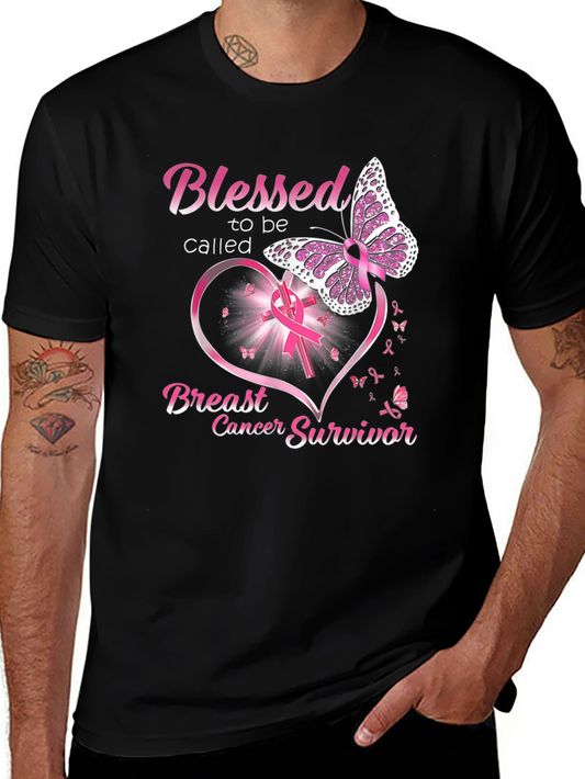 Breast Cancer Survivor Butterfly T-Shirt