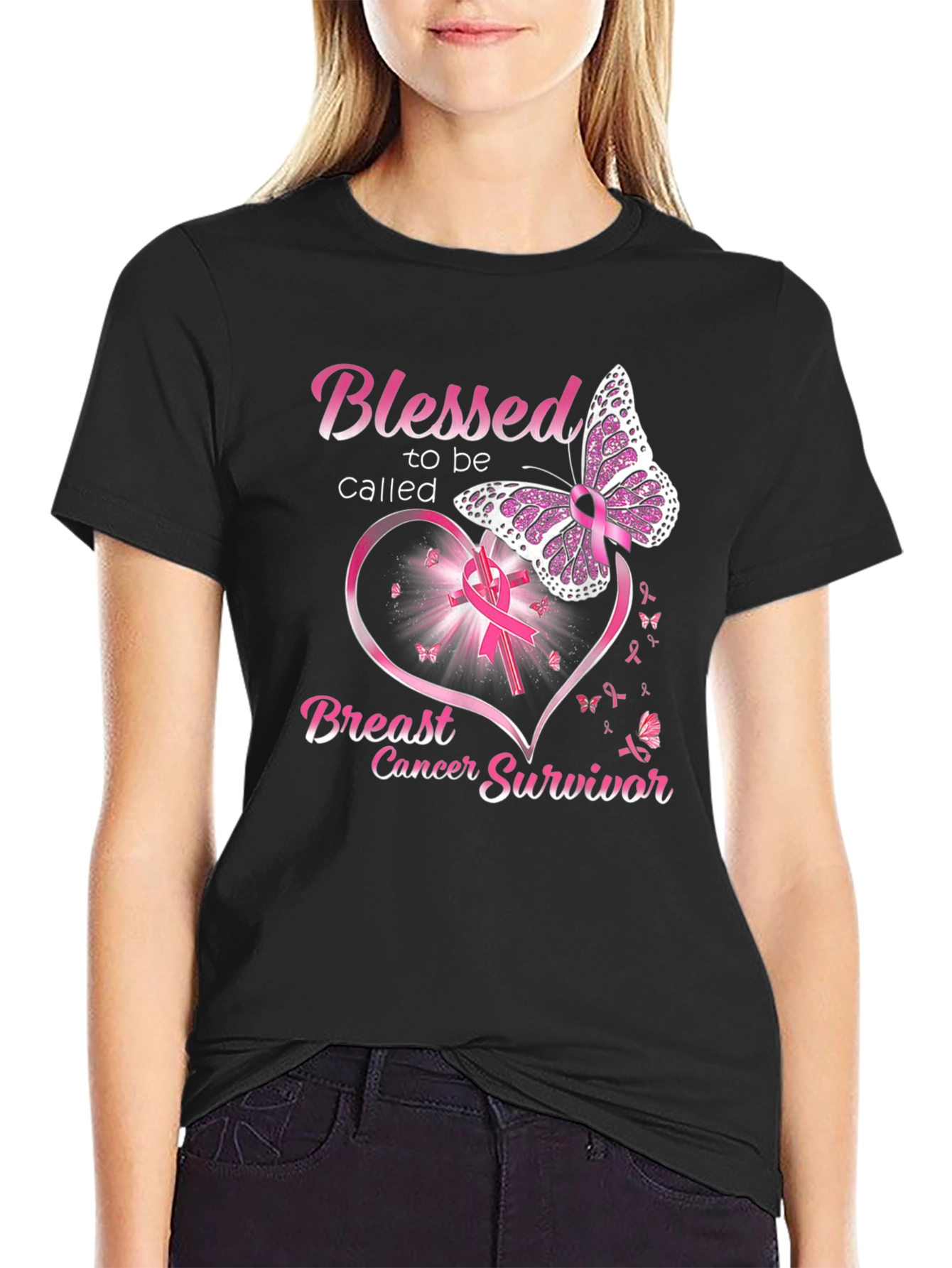 Breast Cancer Survivor Butterfly T-Shirt