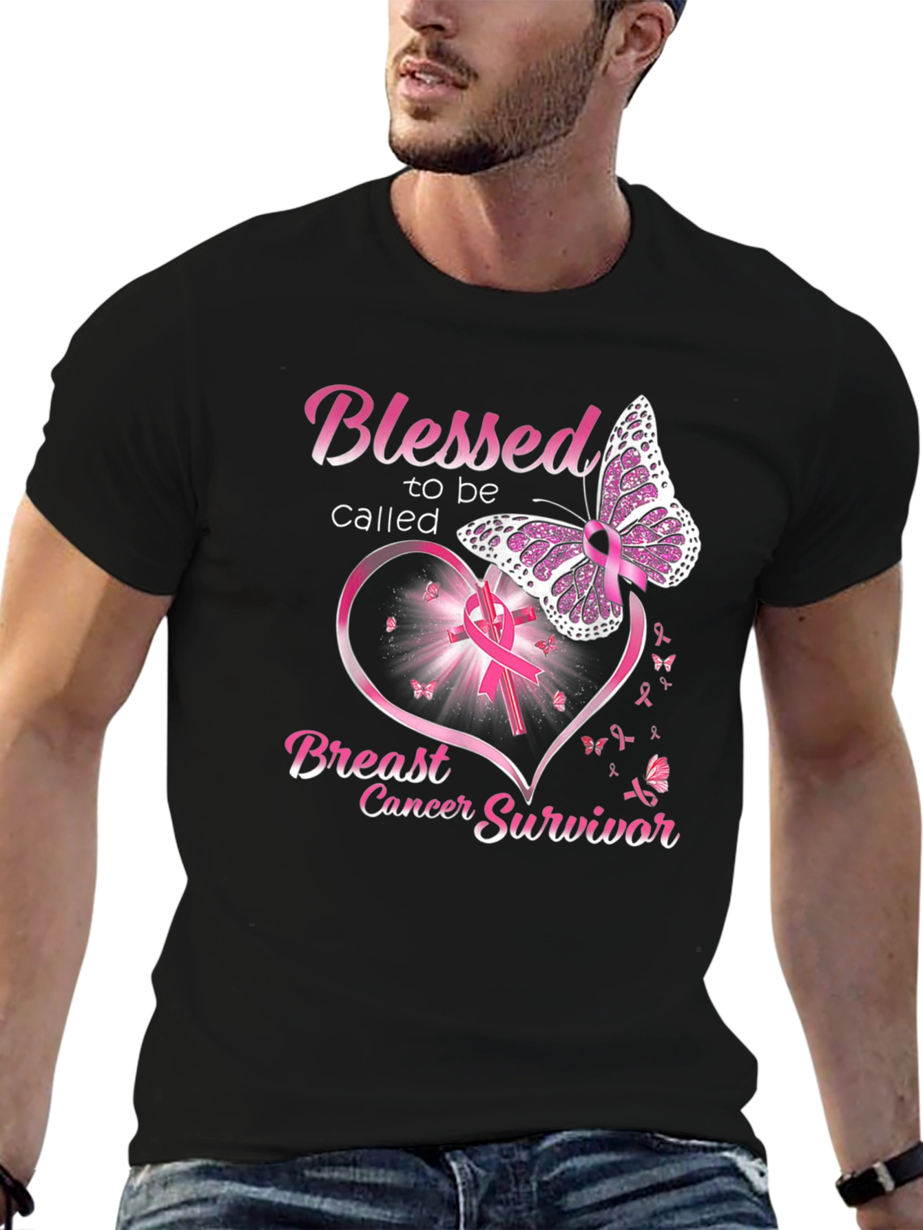 Breast Cancer Survivor Butterfly T-Shirt