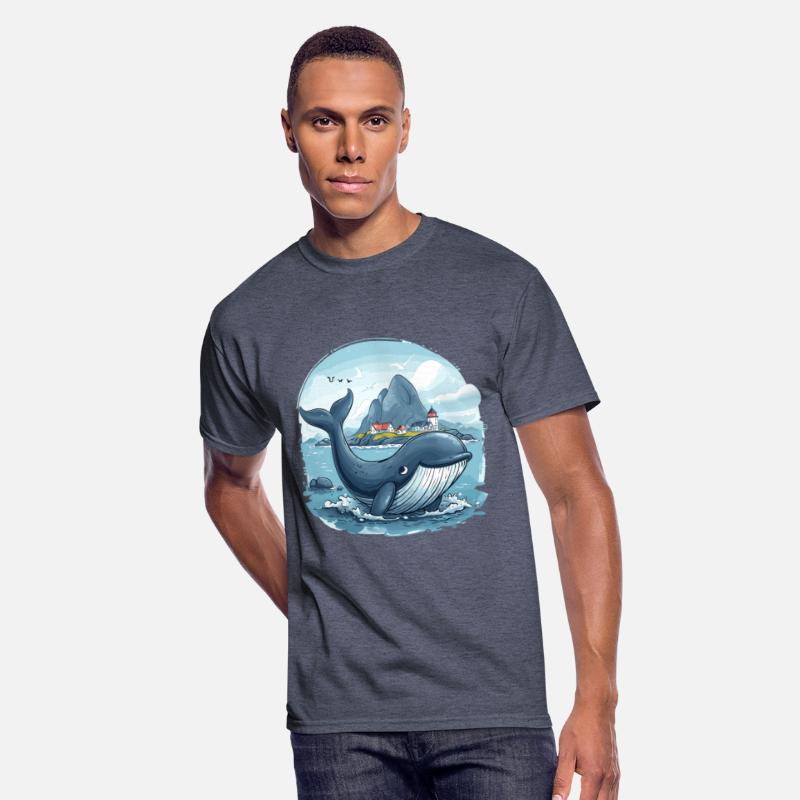 Coastal Village and Giant Whale Scandinavia