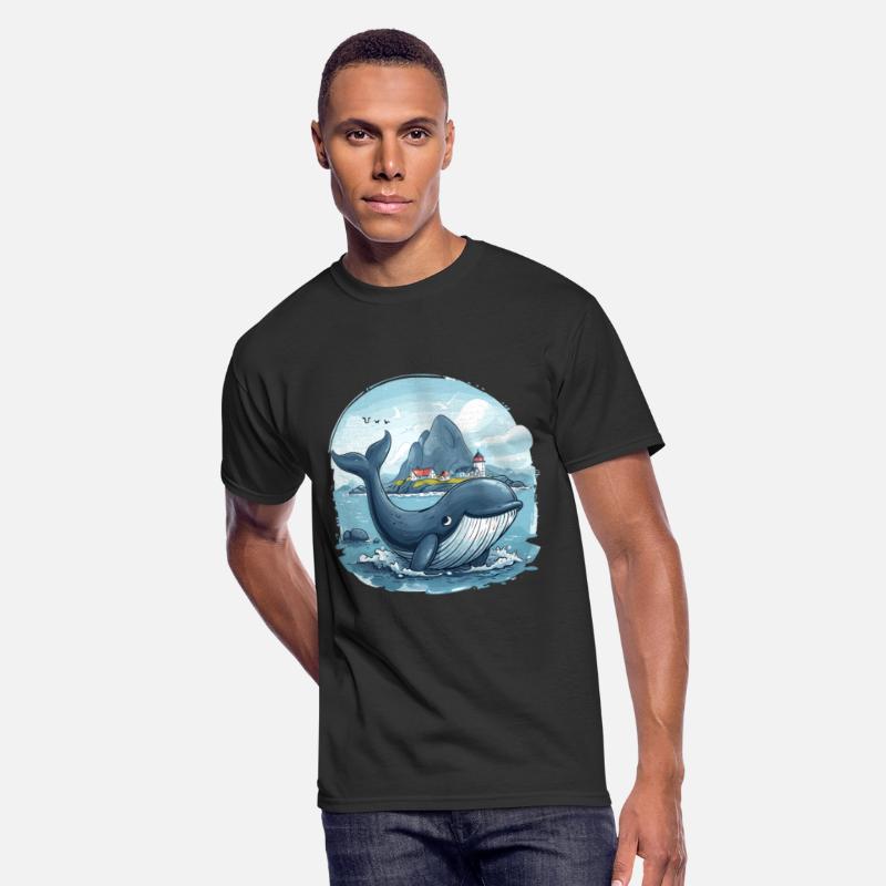Coastal Village and Giant Whale Scandinavia