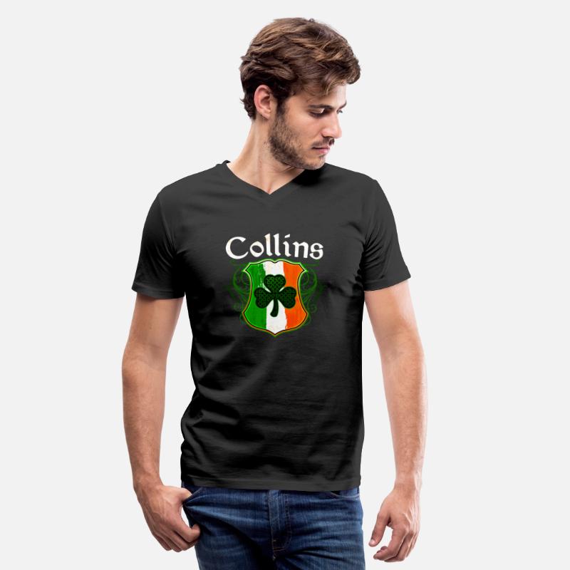Collins Irish Surname Ireland Flag Shield Shamrock