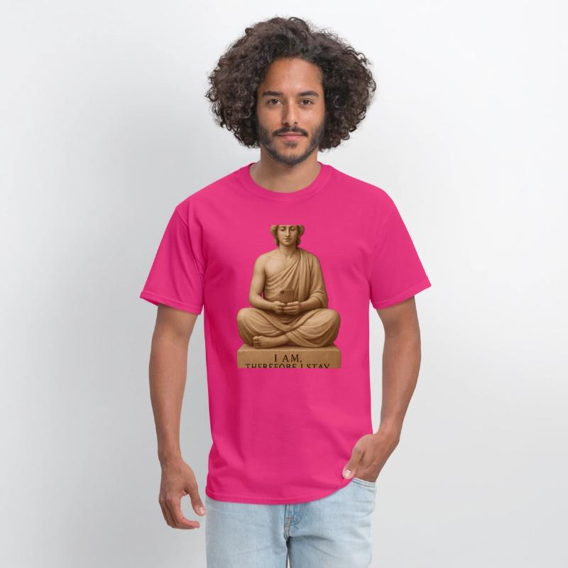 Contemplative Buddha with Smartphone
