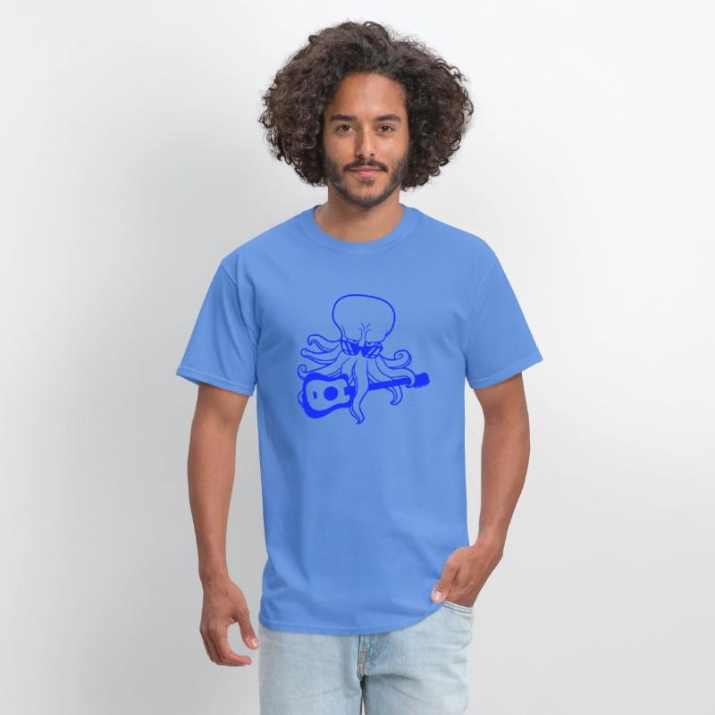 Cool Octopus Kraken Squid Plays Guitar Guitarist