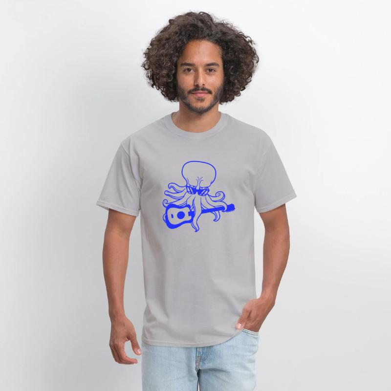 Cool Octopus Kraken Squid Plays Guitar Guitarist