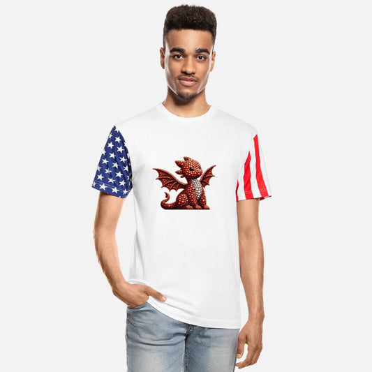 Crimson Ember Baby Dragon -Pebble Art