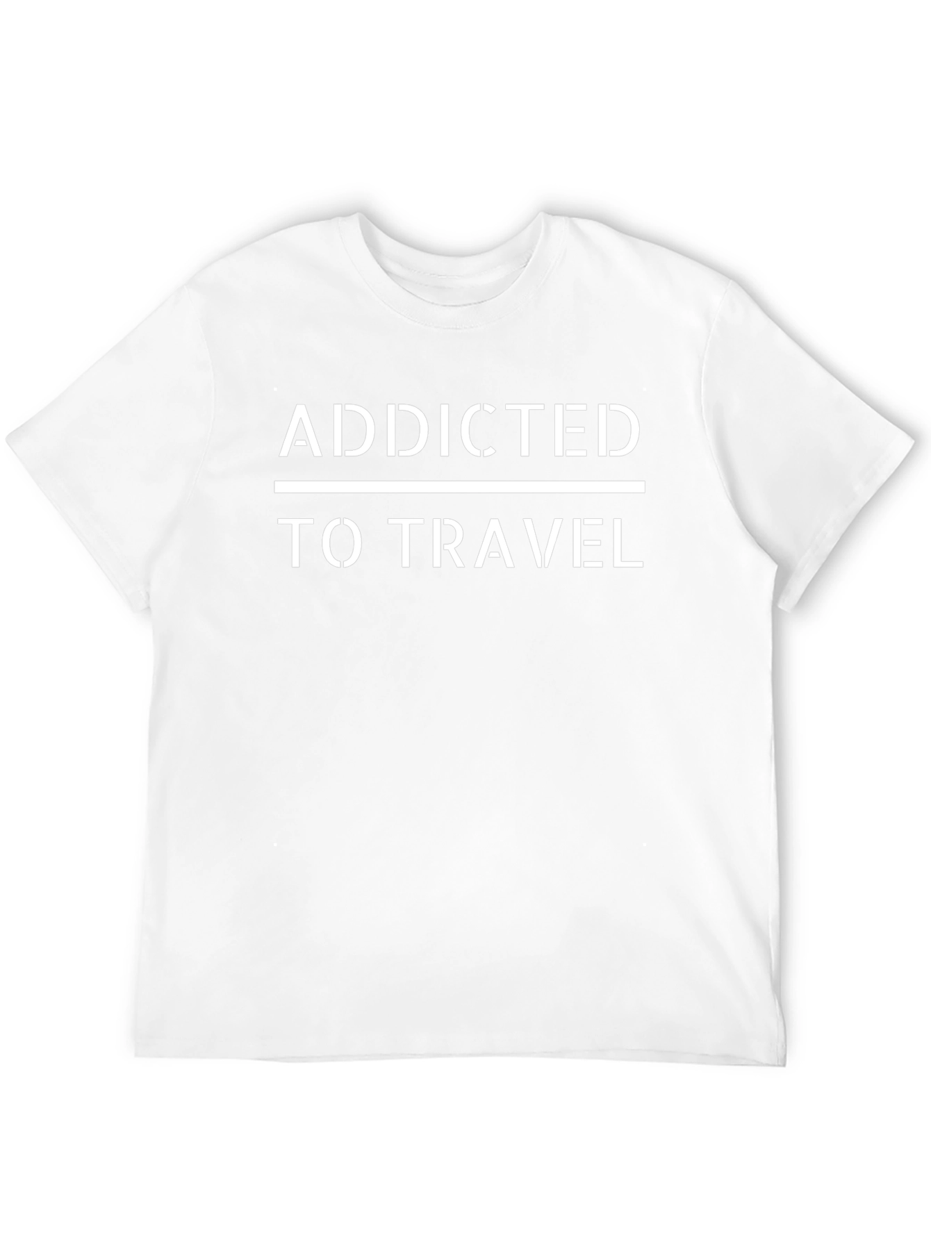 Addicted To Travel T-Shirt - Black Cotton