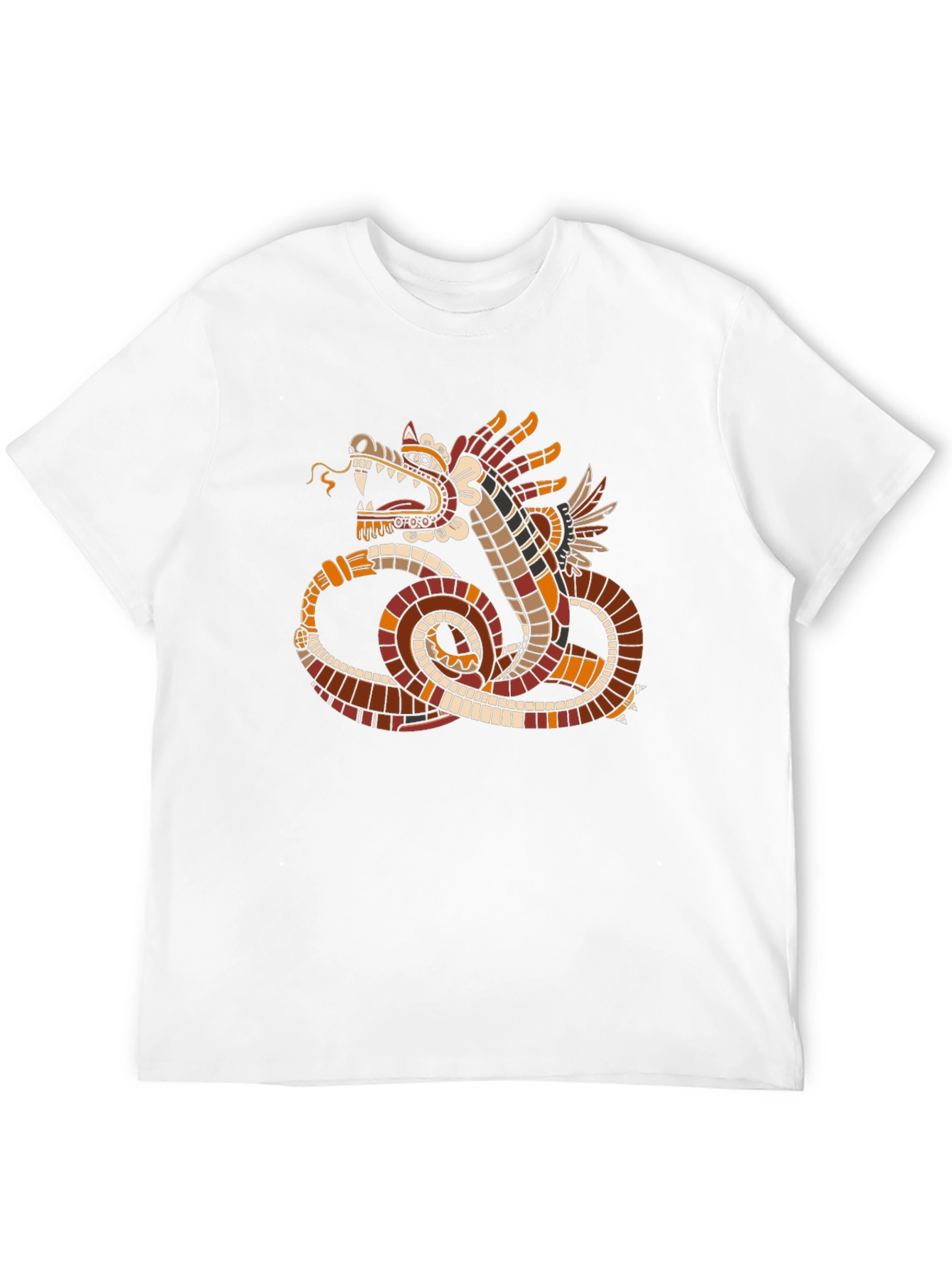 Aztec Serpent Graphic Tee - Stylish Black T-Shirt