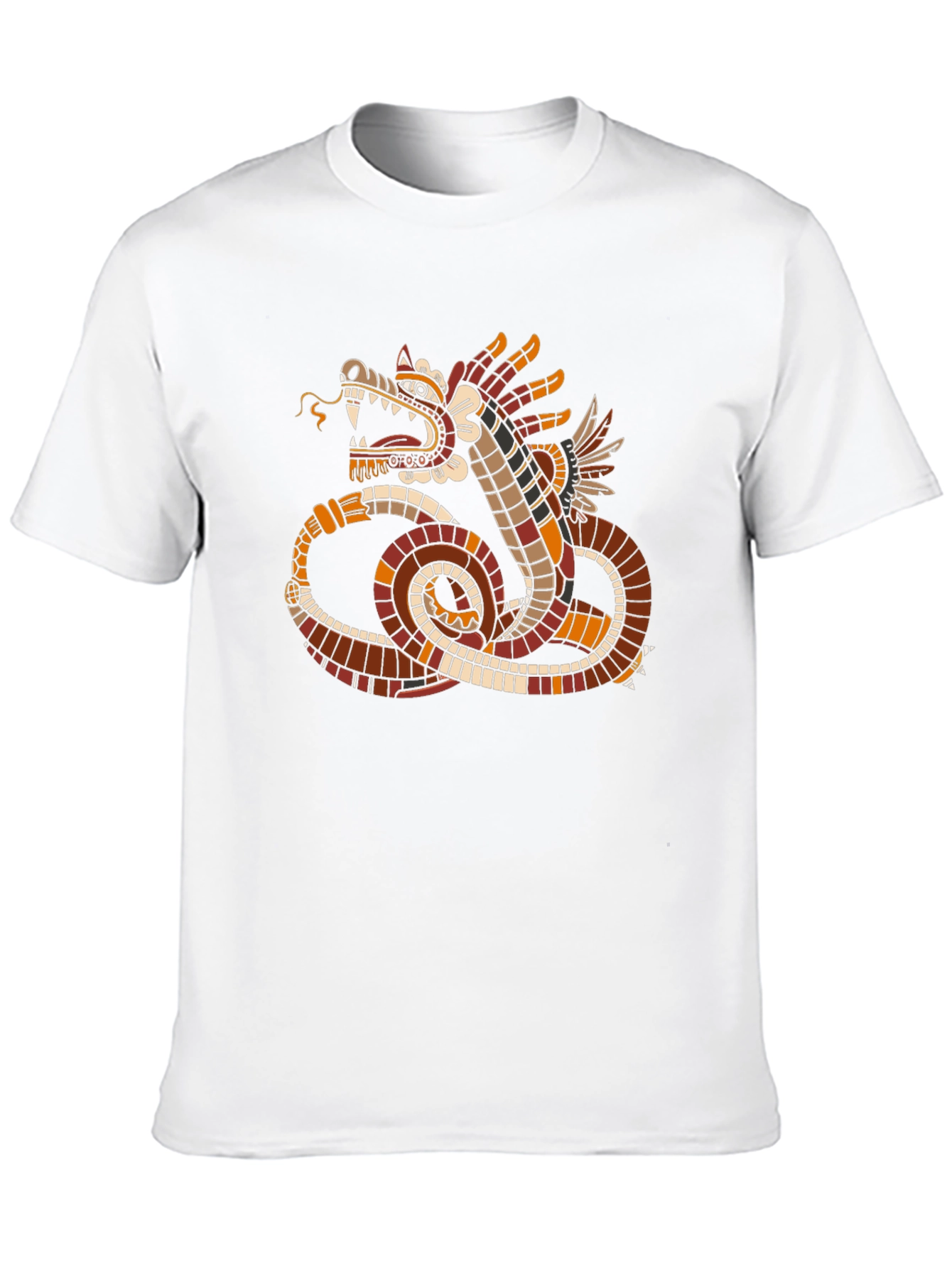 Aztec Serpent Graphic Tee - Stylish Black T-Shirt